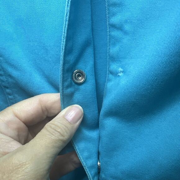 Nancy Bolen City Girl Womens Jacket SZ 6 Blue Studded Snap Up 3/4 Sleeve *Read - Picture 4 of 6